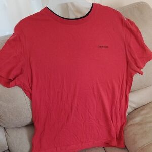 Calvin Klein Men's Vibrant Red Tee
